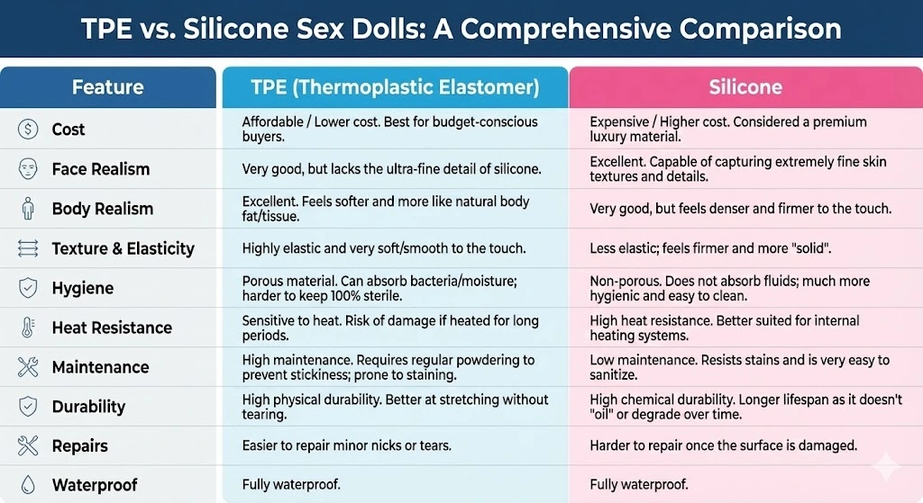 tpe vs silicone gay sex dolls